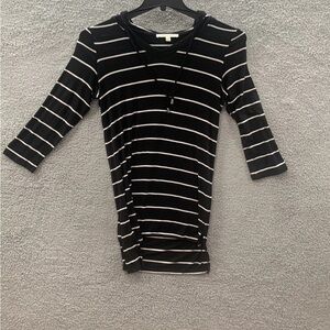 Cyrus Black and White Striped Long Sleeve Tee